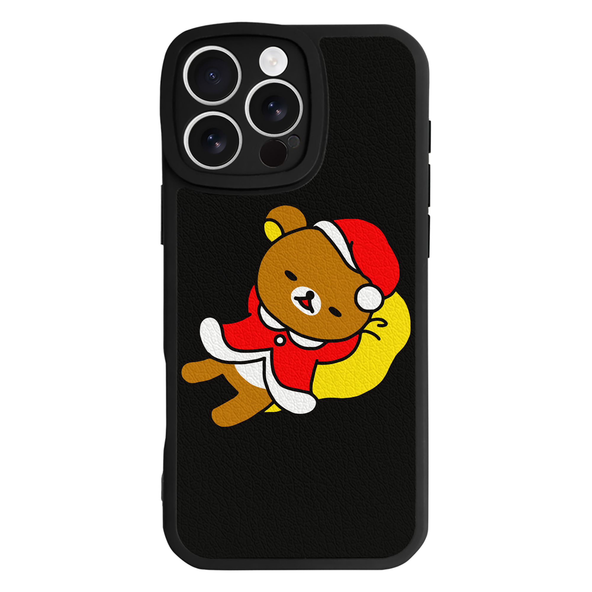（画像用） リラックマ リラックマ キイロイトリ Rilakkuma Korilakkuma Kiiroitori 【iPhone 16シリーズ対応】シリコンスマホケース（レザー調） 材質：シリコン